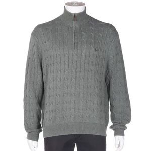 Polo Ralph Lauren green cable knit pullover XL